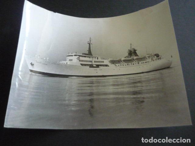 Fotografia antica: BUQUE DE PASAJE Y CARGA ANTONIO LAZARO ANTIGUA FOTOGRAFIA ORIGINAL 18 X 24 CM