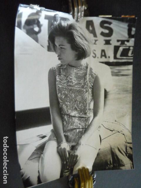 Fotografia antica: SOFIA ARQUER CORREDORA AUTOMOVILISTA ANTIGUA FOTOGRAFIA ORIGINAL 18 X 24 CM