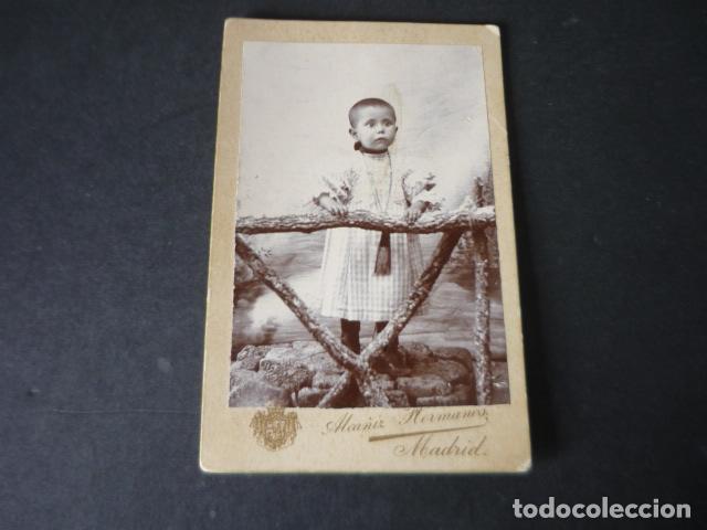 Fotografia antiga: MADRID RETRATO DE NI&Ntilde;O ALCA&Ntilde;IZ HERMANOS FOTOGRAFO 8 X 13 CM