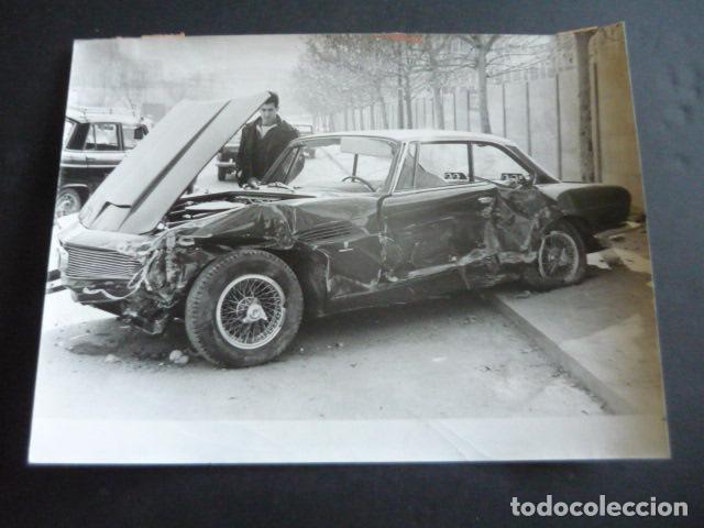 Alte Fotografie: MADRID AUTOMOVIL ACCIDENTADO ANTIGUA FOTOGRAFIA ORIGINAL 24 X 18 CM