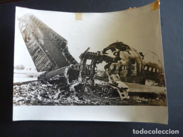 Fotografia antica: SANTA CRUZ DE TENERIFE ACCIDENTE DE AVIACION ANTIGUA FOTOGRAFIA ORIGINAL 18 X 24 CM