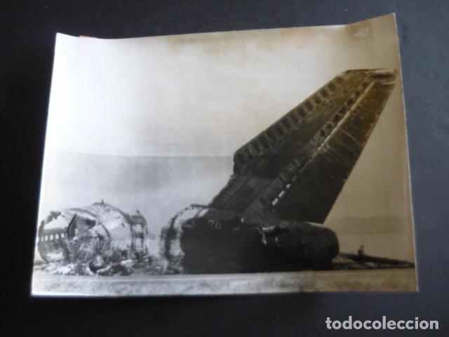 Fotografia antica: SANTA CRUZ DE TENERIFE ACCIDENTE DE AVIACION ANTIGUA FOTOGRAFIA ORIGINAL 18 X 24 CM