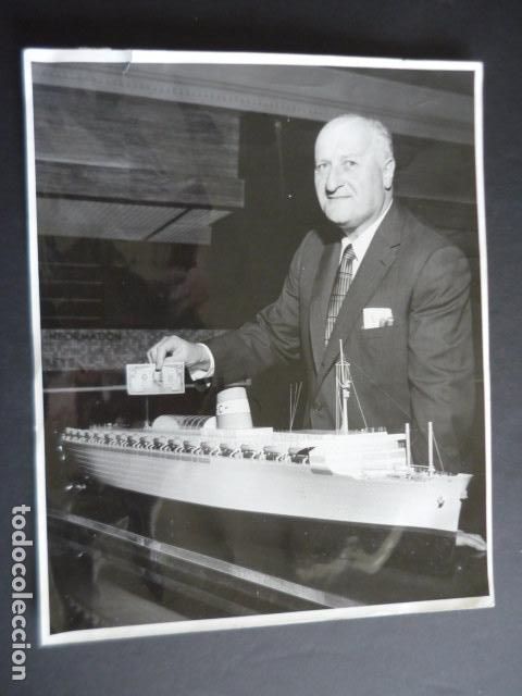 Fotografia antica: HYMAN B. CANTOR CONSTRUCTOR TRASATLANTICOS ESPA&Ntilde;A ANTIGUA FOTOGRAFIA ORIGINAL 21 X 25 CM