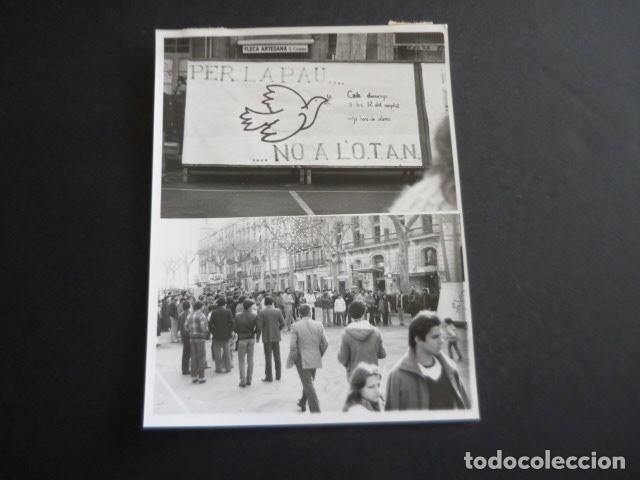 Fotografia antica: TARRAGONA MANIFESTACION CONTRA LA ENTRADA DE ESPA&Ntilde;A EN LA OTAN FOTOGRAFIA 13 X 18 CM