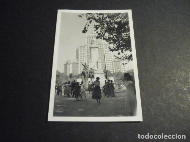 Antique Photography: MADRID PLAZA DE ESPA&Ntilde;A ANTIGUA FOTOGRAFIA 6 X 9 CM