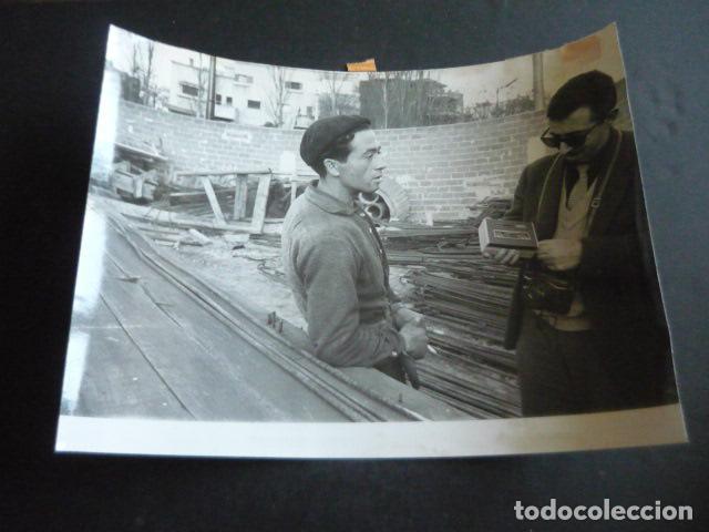Fotograf&iacute;a antigua: MADRID OBRAS EN LA PLAZA DE LA REPUBLICA ARGENTINA MONUMENTO ANTIGUA FOTOGRAFIA ORIGINAL 24 X 18 CM