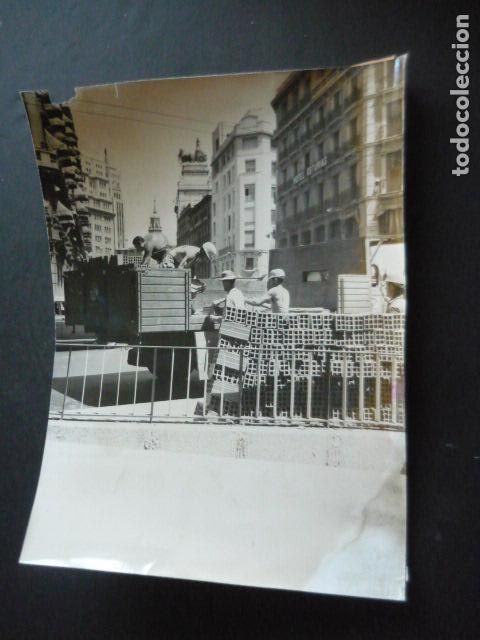 Fotograf&iacute;a antigua: MADRID OBRAS EN LA PLAZA DE CANALEJAS ANTIGUA FOTOGRAFIA ORIGINAL 24 X 18 CM
