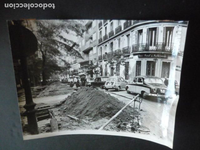 Alte Fotografie: MADRID OBRAS EN LA CALLE AYALA ANTIGUA FOTOGRAFIA ORIGINAL 18 X 24 CM