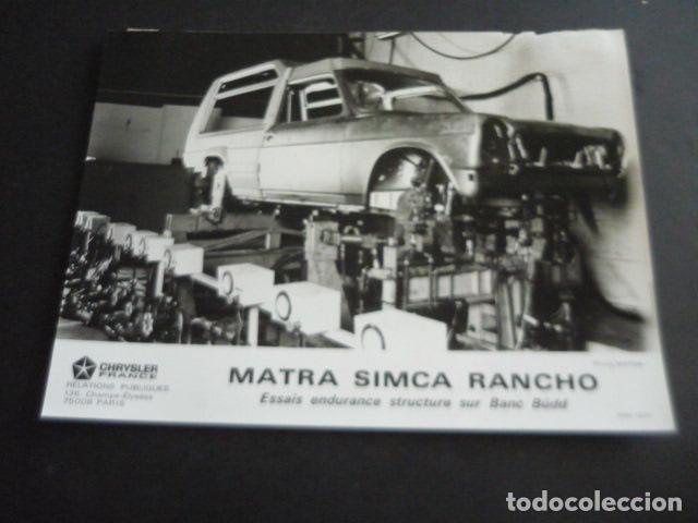 Fotograf&iacute;a antigua: AUTOMOVIL MATRA SIMCA RANCHO ANTIGUA FOTOGRAFIA ORIGINAL 18 X 24 CM