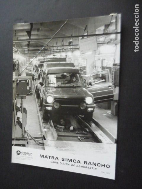 Fotograf&iacute;a antigua: AUTOMOVIL MATRA SIMCA RANCHO ANTIGUA FOTOGRAFIA ORIGINAL 18 X 24 CM