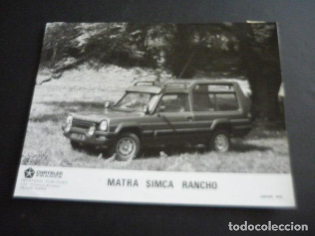 Fotograf&iacute;a antigua: AUTOMOVIL MATRA SIMCA RANCHO ANTIGUA FOTOGRAFIA ORIGINAL 18 X 24 CM