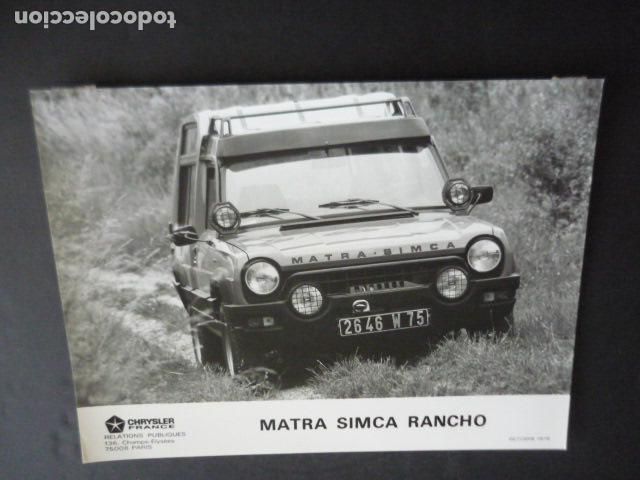 Fotograf&iacute;a antigua: AUTOMOVIL MATRA SIMCA RANCHO ANTIGUA FOTOGRAFIA ORIGINAL 18 X 24 CM