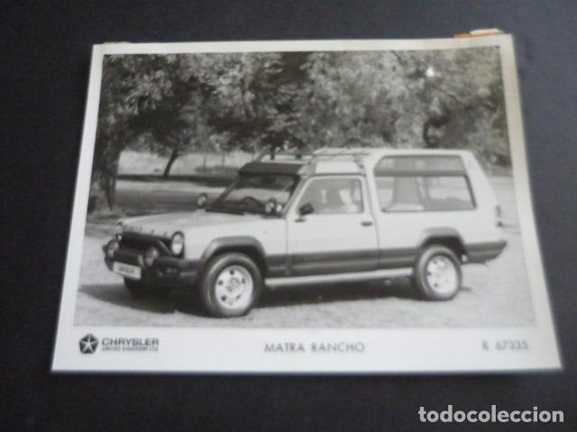 Fotograf&iacute;a antigua: AUTOMOVIL MATRA SIMCA RANCHO ANTIGUA FOTOGRAFIA ORIGINAL 18 X 24 CM