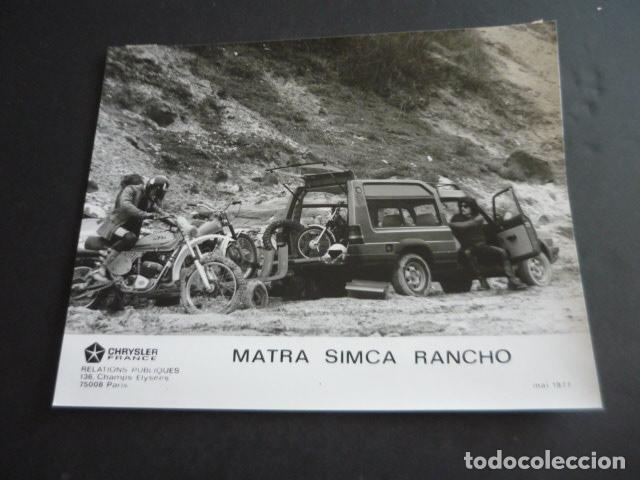 Fotograf&iacute;a antigua: AUTOMOVIL MATRA SIMCA RANCHO ANTIGUA FOTOGRAFIA ORIGINAL 18 X 24 CM