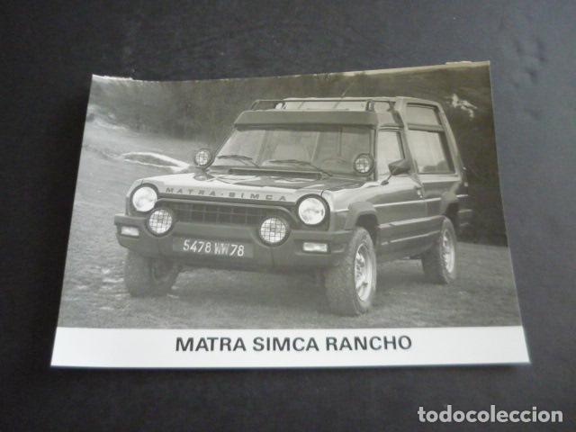 Fotograf&iacute;a antigua: AUTOMOVIL MATRA SIMCA RANCHO ANTIGUA FOTOGRAFIA ORIGINAL 18 X 13 CM