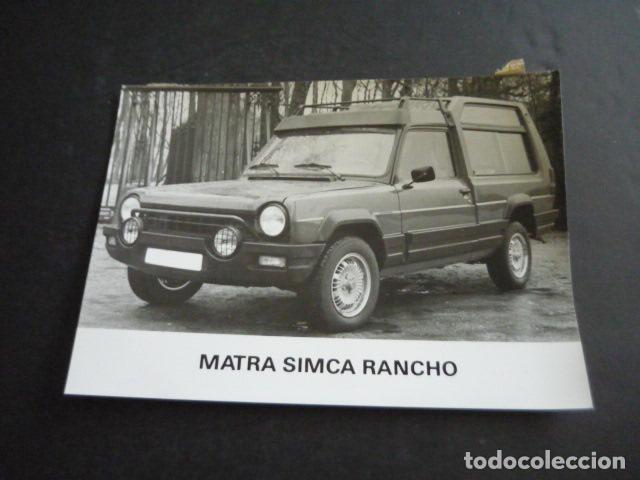 Fotograf&iacute;a antigua: AUTOMOVIL MATRA SIMCA RANCHO ANTIGUA FOTOGRAFIA ORIGINAL 18 X 13 CM