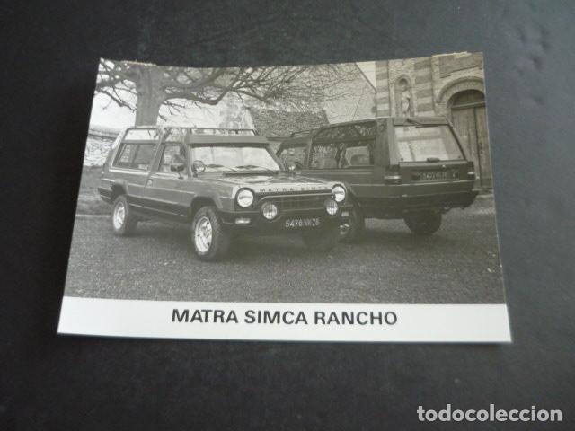 Fotograf&iacute;a antigua: AUTOMOVIL MATRA SIMCA RANCHO ANTIGUA FOTOGRAFIA ORIGINAL 18 X 13 CM