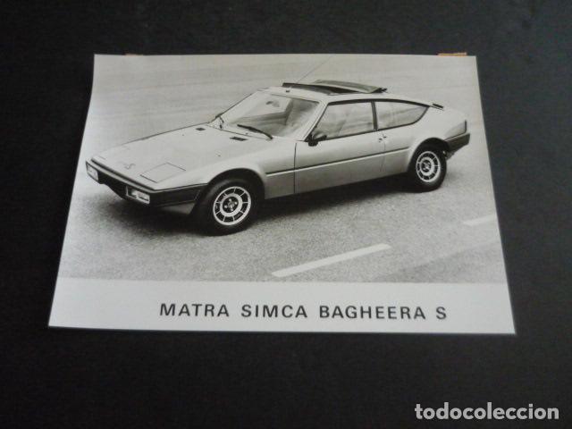 Fotograf&iacute;a antigua: AUTOMOVIL MATRA SIMCA BAGHEERA S ANTIGUA FOTOGRAFIA 13 X 18 CM