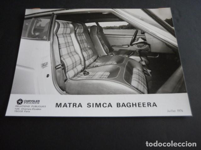 Fotograf&iacute;a antigua: AUTOMOVIL MATRA SIMCA BAGHEERA S ANTIGUA FOTOGRAFIA 24 X 18 CM