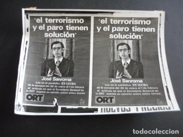 Fotograf&iacute;a antigua: ANUNCIO PARTIDO ORT ORGANIZACION REVOLUCIONARIA TRABAJADORE TRANSICION ANTIGUA FOTOGRAFIA 24 X 18 CM