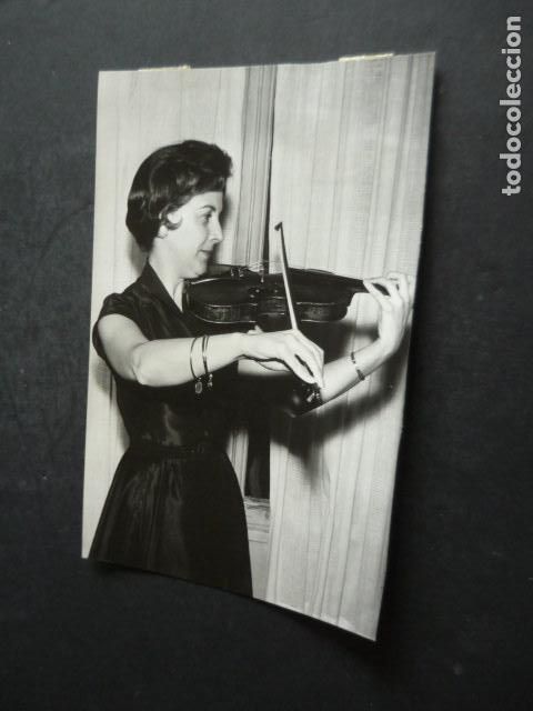 Fotografia antica: BEATRIZ TUSSET DIRECTORA VIOLINISTA ANTIGUA FOTOGRAFIA ORIGINAL 12 X 18 CM