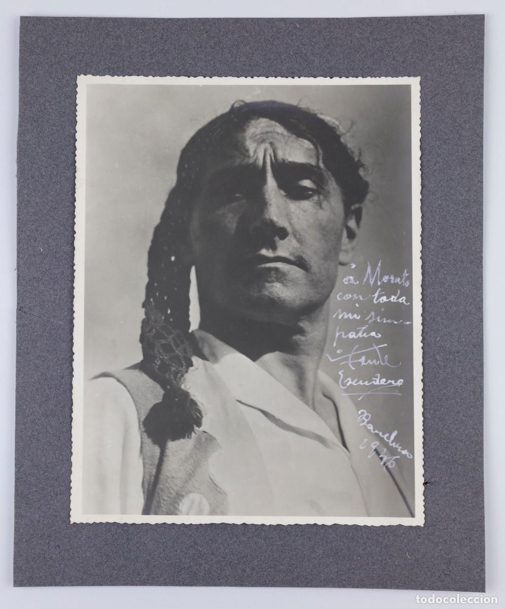 Alte Fotografie: VICENTE ESCUDERO, BAILAR&Iacute;N. FOTOGRAF&Iacute;A DEDICADA, A&Ntilde;O 1946. 17X21CM.