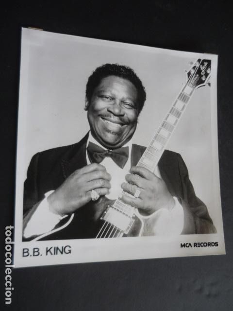 Fotograf&iacute;a antigua: B.B. KING MUSICO JAZZ ANTIGUA FOTOGRAFIA ORIGINAL 20 X 20 CM