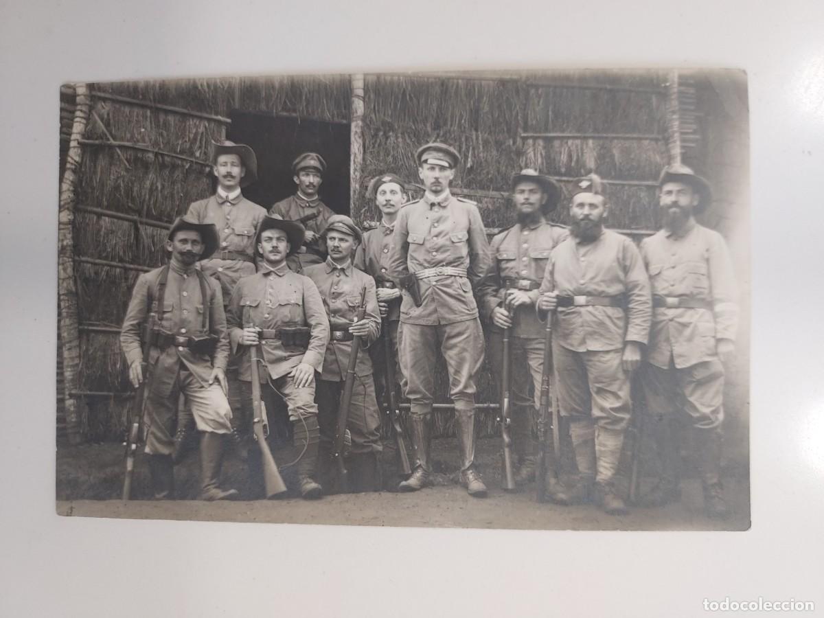Fotograf&iacute;a antigua: FOTOGRAFIA ANTIGUA MILITAR, PRECIOSA, SIN IDENTIFICAR &iquest;MEXICO CHIAPAS?. CA. 1910. 12 X 7 CM. PAPEL