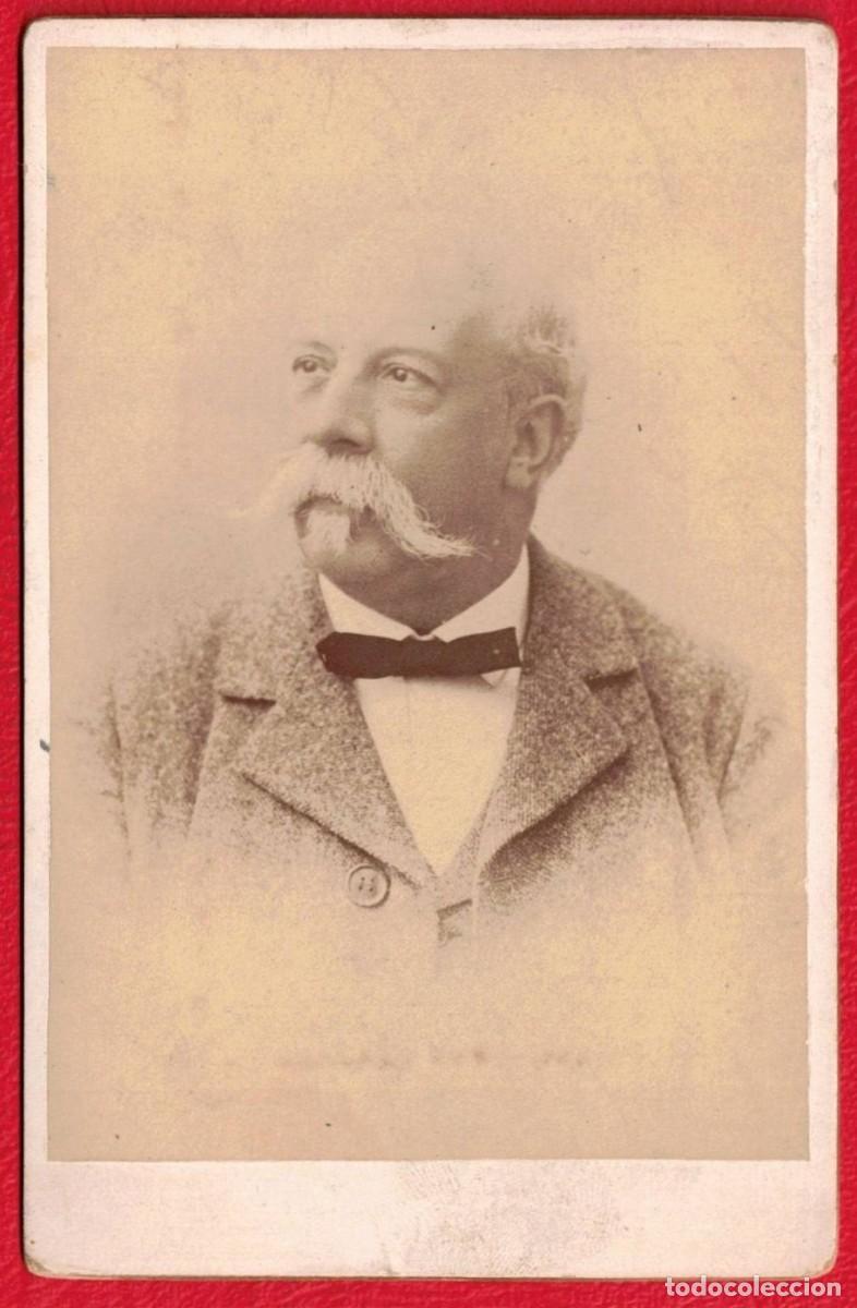 Fotograf&iacute;a antigua: Faustino Palazie y Valle Fotograf&iacute;a Retrato Caballero Bigote Victoriano 1900 Identificado Original