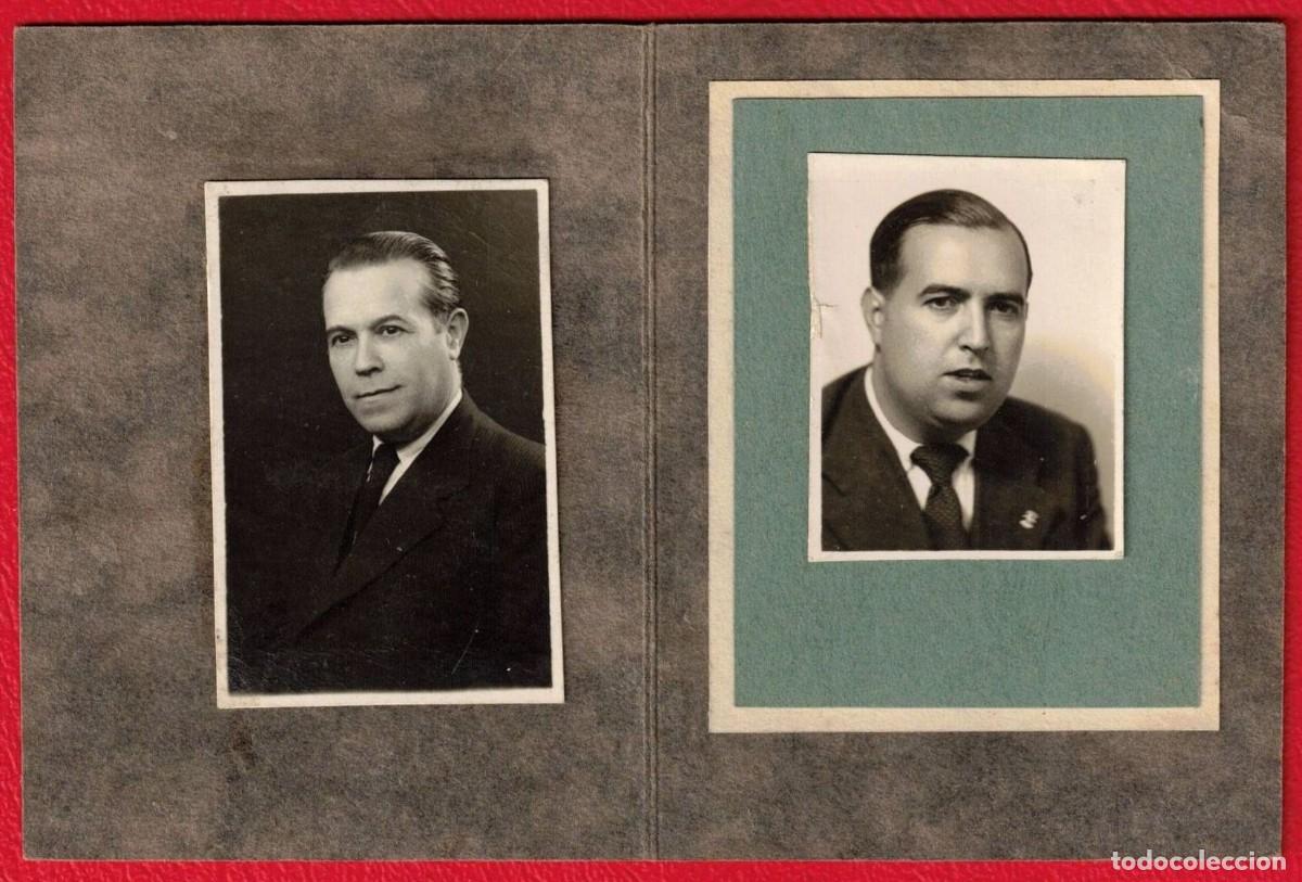 Fotograf&iacute;a antigua: Fotos tama&ntilde;o carnet Recuerdo Fotograf&iacute;a Retratos Caballeros Elegantes Cartera Souvenir 1940 Original
