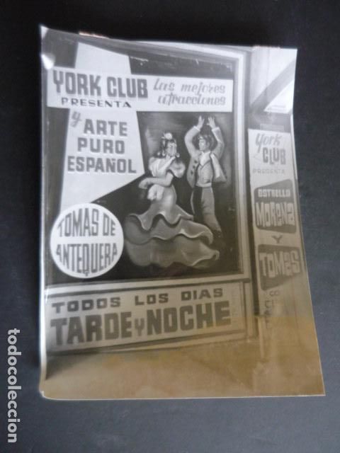 Alte Fotografie: MADRID YORK CLUB CARTEL ANTIGUA FOTOGRAFIA ORIGINAL 18 X 24 CM