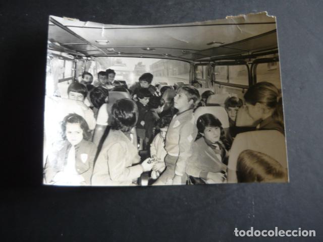 Antique Photography: MADRID AUTOBUSES ESCOLARES ANTIGUA FOTOGRAFIA 18 X 13 CM