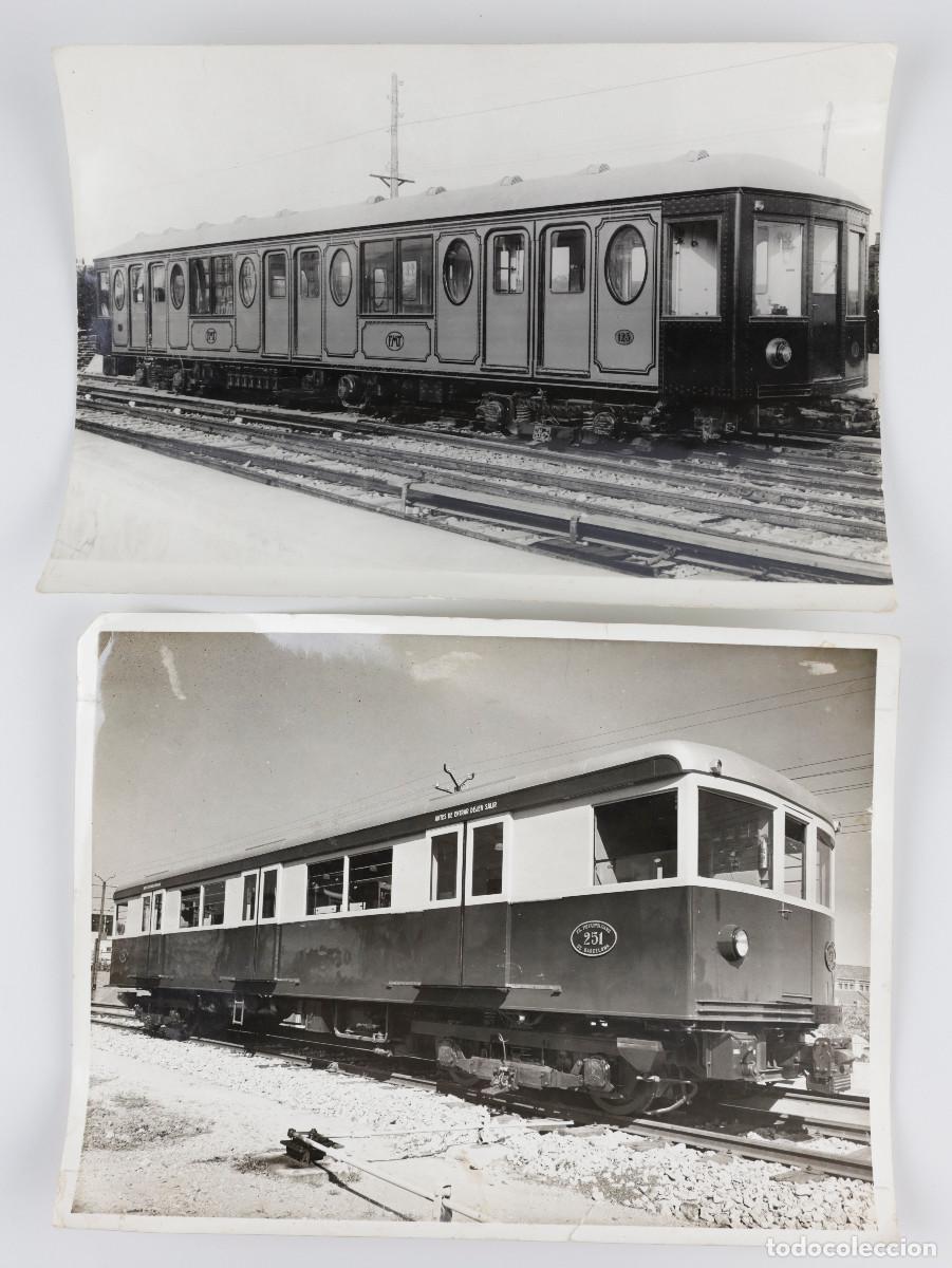 Alte Fotografie: 2 FOTOGRAF&Iacute;AS DE TRENES, 18X24M. BARCELONA. 1960'S.