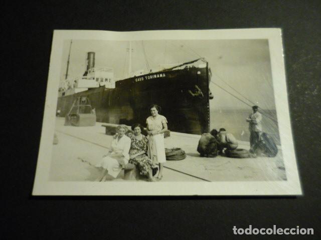 Antique Photography: SANTANDER CANTABRIA BARCO CABO TORI&Ntilde;ANA ANTIGUA FOTOGRAFIA 6 X 9 CM
