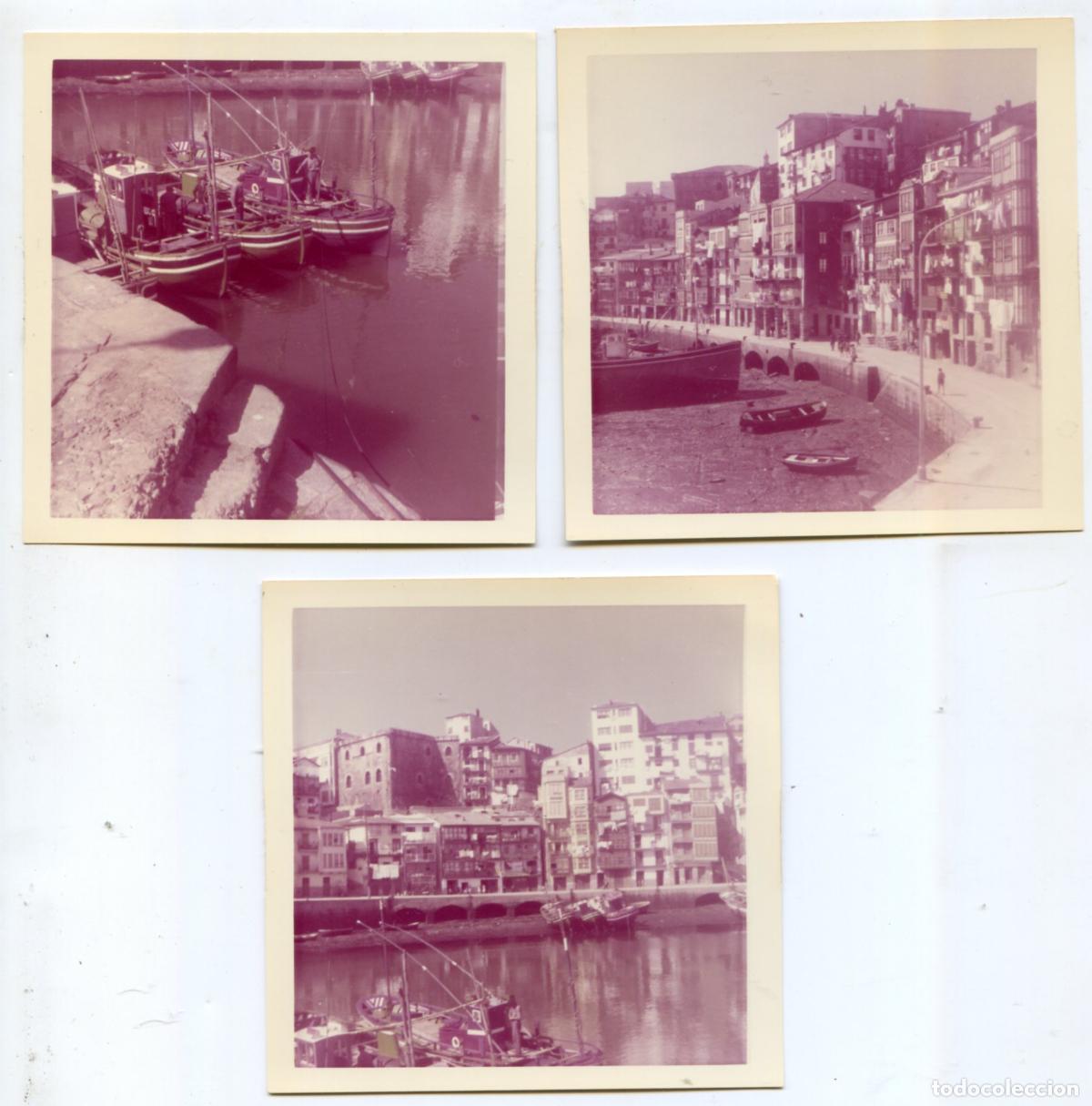 Fotografia antica: Bermeo. Lote 3 fotograf&iacute;as color a&ntilde;os 60 y cuatro m&aacute;s de regalo (ver fotos)
