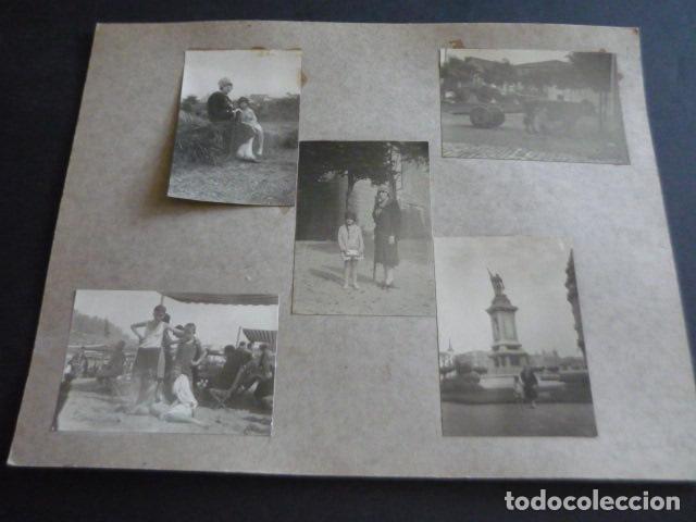 Alte Fotografie: SAN SEBASTIAN 5 FOTOGRAFIAS SOBRE CART&Oacute;N DE 20 X 25,5 CM