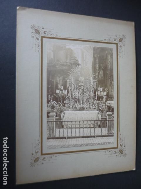 Alte Fotografie: MADRID ALTAR CON VIRGEN EN IGLESIA A IDENTIFICAR ANTIGUA FOTOGRAFIA 21 X 27 CM