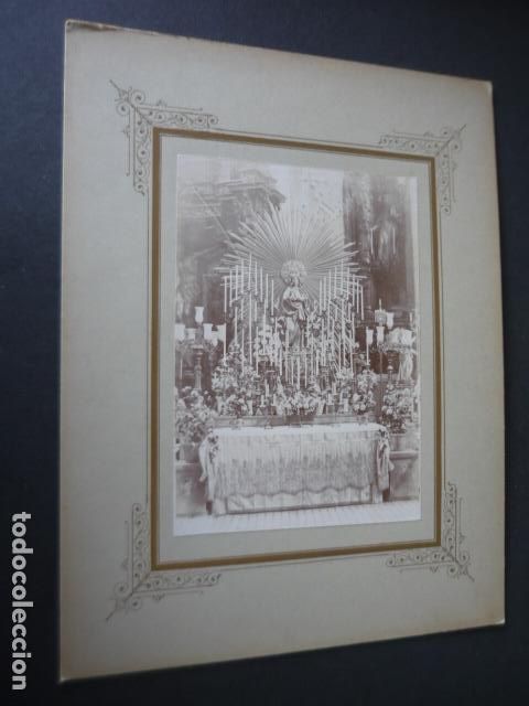 Alte Fotografie: MADRID ALTAR CON VIRGEN EN IGLESIA A IDENTIFICAR ANTIGUA FOTOGRAFIA 21 X 27 CM
