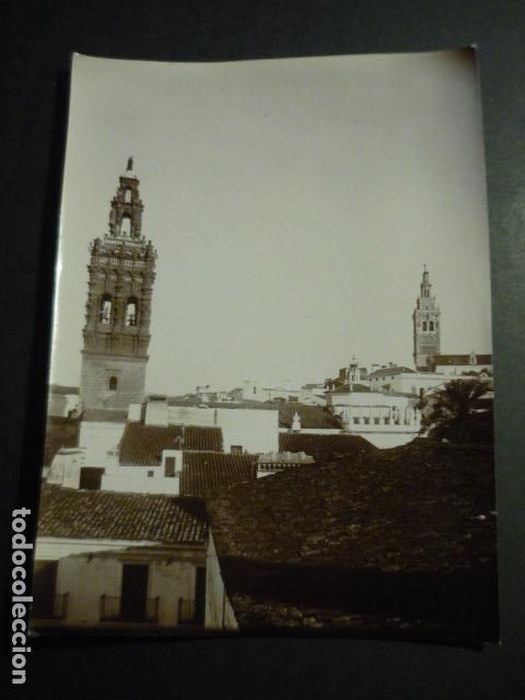 Alte Fotografie: JEREZ DE LOS CABALLEROS BADAJOZ VISTA FOTOGRAFIA HACIA 1910 12 X 16,5 CM