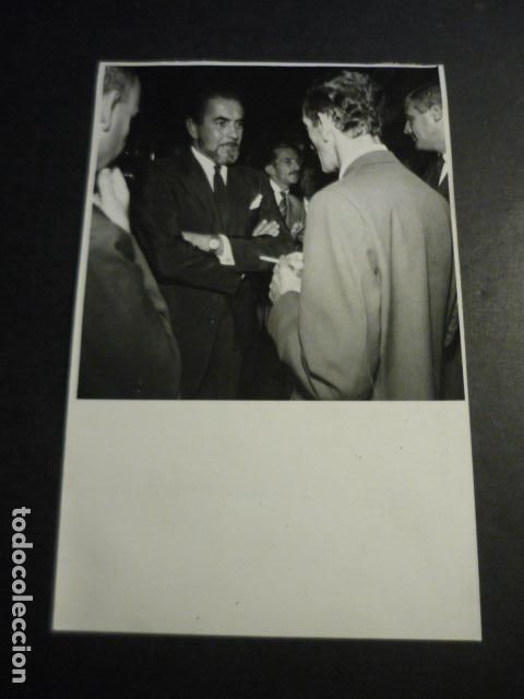 Fotograf&iacute;a antigua: MADRID ESTANCIA ACTOR TYRONE POWER POR RODAJE ANTIGUA FOTOGRAFIA 11,5 X 18 CM