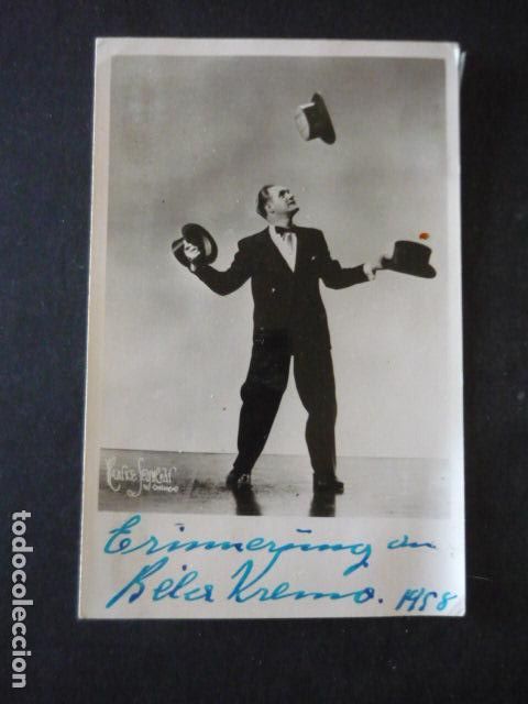 Fotograf&iacute;a antigua: BELA KREMO MALABARISTA CIRCO ANTIGUA FOTOGRAFIA CON FIRMA AUTOGRAFO 9 X 14 CM