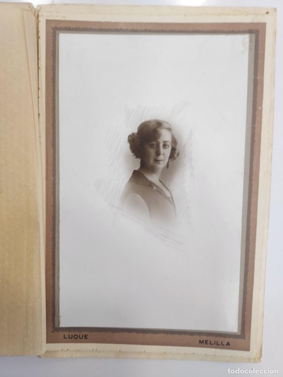 Fotograf&iacute;a antigua: Retrato femenino en paspart&uacute; original, Fotograf&iacute;a Luque (Melilla), 1929. 16 X 11 CM. Carpeta