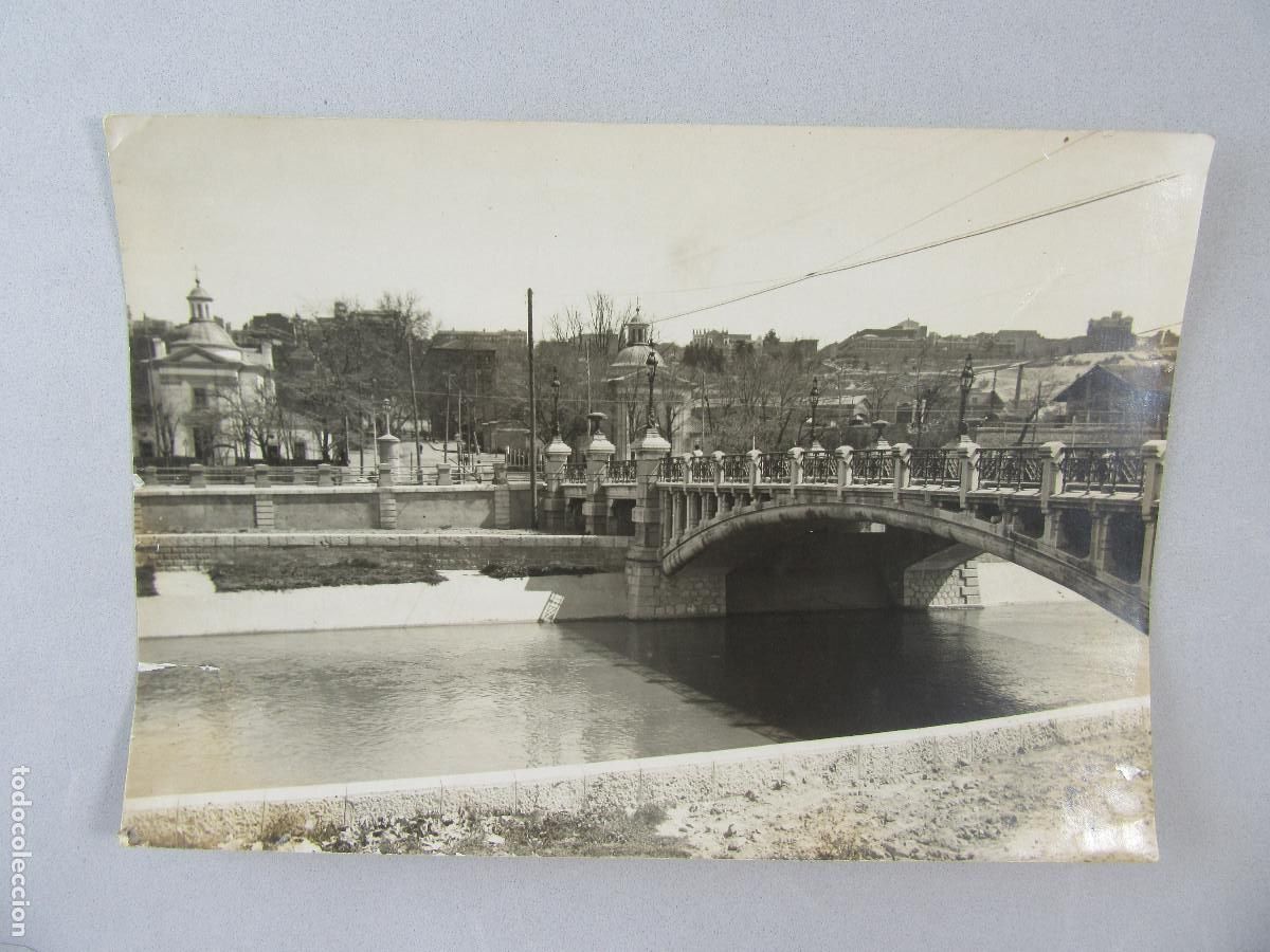 Fotograf&iacute;a antigua: Fotograf&iacute;a del Manzanares, Puente y Ermitas San Antonio de la Florida. Fot. Zapata. Madrid. A&ntilde;os 30