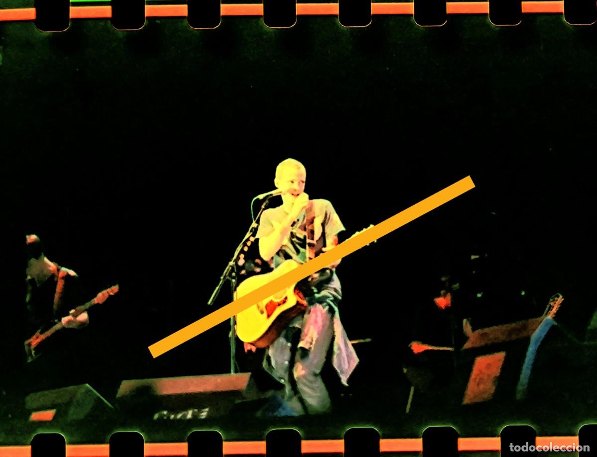 Fotograf&iacute;a antigua: Negativo de fotograf&iacute;a. Grupo musical Travis. Rock brit&aacute;nico. Festival de Benicassim a&ntilde;os 90.