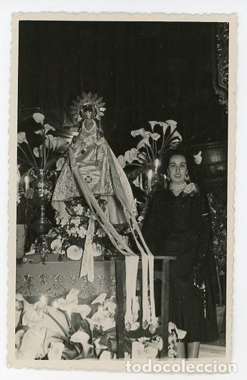 Fotograf&iacute;a antigua: COVADONGA. ASTURIAS. JUBILEO DEL A&Ntilde;O MARIANO. FOTOGRAFIA Y TARJETA PARA AUTOCAR. 1954