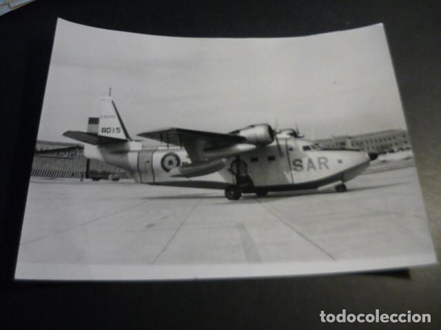 Fotograf&iacute;a antigua: AVION GRUNNAM ALBATROS DEL SAR SALVAMENTO AEREO ESPA&Ntilde;OL ANTIGUA FOTOGRAFIA 1965 18 X 24 CM