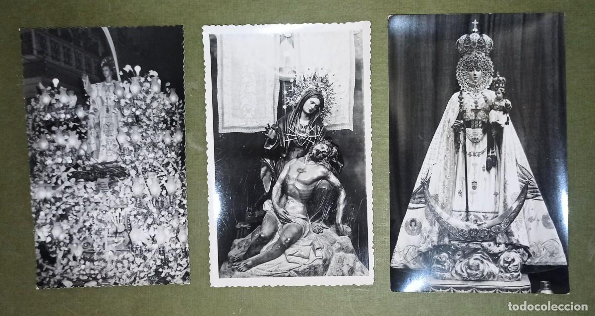 Fotograf&iacute;a antigua: Lote 3 fotos antiguas Semana Santa y Patronas de Murcia y Cartagena - Sello CASAU y a&ntilde;o 1954
