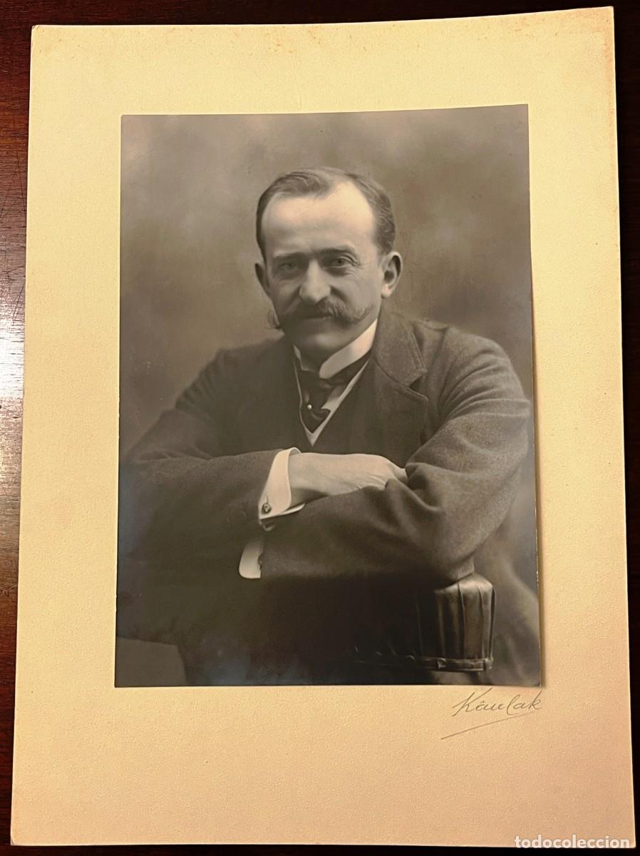 Fotograf&iacute;a antigua: Fotograf&iacute;a de &Aacute;lvaro de Figueroa y Torres, Conde de Romanones. Firmada en la parte inferior por Kaul