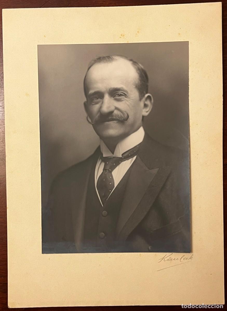 Fotograf&iacute;a antigua: Fotograf&iacute;a de &Aacute;lvaro de Figueroa y Torres, Conde de Romanones. Firmada en la parte inferior por Kaul