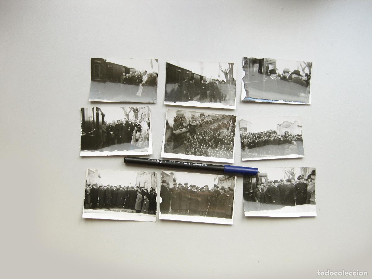Fotograf&iacute;a antigua: 9 FOTOGRAF&Iacute;AS ORIGINALES DE LA INAUGURACI&Oacute;N DEL FERROCARRIL DE MADRID A COLMENAR VIEJO. 1942